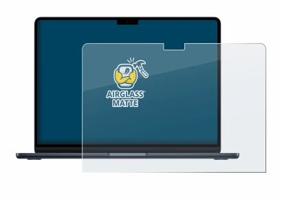 Abbildung des Geräts Apple MacBook Air 13" M4 2025 mit einer Vielzahl des Displayschutzes.