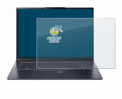 Abbildung des Geräts Acer Swift Go 16 AI mit einer Vielzahl des Displayschutzes.