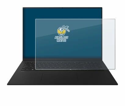 Abbildung des Geräts LG gram 17" 2025 mit einer Vielzahl des Displayschutzes.