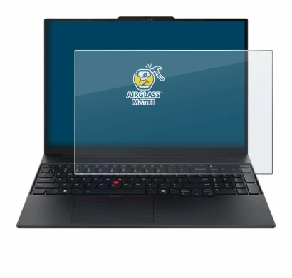 Abbildung des Geräts Lenovo ThinkPad E16 Gen 3 mit einer Vielzahl des Displayschutzes.