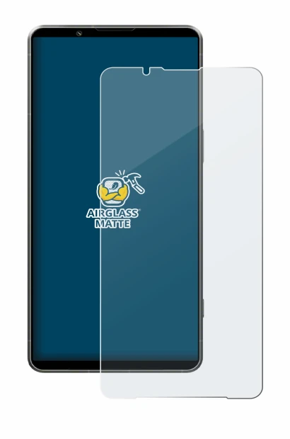 Abbildung des Geräts Sony Xperia 1 VII mit einer Vielzahl des Displayschutzes.