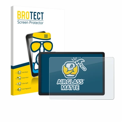 Vorderseite einer Produktverpackung mit dem Markenlogo BROTECT. Daneben ist das Gerät Doogee Tab G6 Plus mit dem zugehörigen D