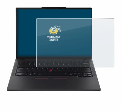 Abbildung des Geräts Lenovo ThinkPad T14 Gen 6 mit einer Vielzahl des Displayschutzes.