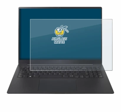 Abbildung des Geräts LG gram Pro 16 2025 mit einer Vielzahl des Displayschutzes.