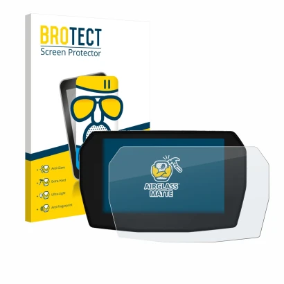 Vorderseite einer Produktverpackung mit dem Markenlogo BROTECT. Daneben ist das Gerät Ducati Streetfighter V2 2025 mit dem zug