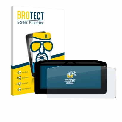 Vorderseite einer Produktverpackung mit dem Markenlogo BROTECT. Daneben ist das Gerät Ducati Streetfighter V4 2025 Tachoanzeig