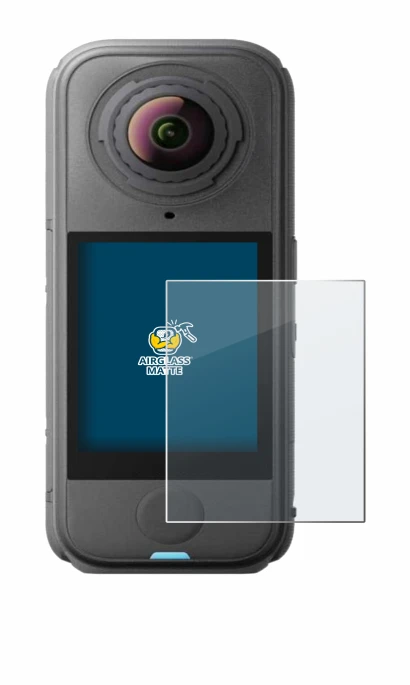 Abbildung des Geräts Insta360 X4 Air mit einer Vielzahl des Displayschutzes.