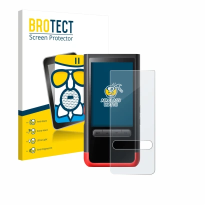 Vorderseite einer Produktverpackung mit dem Markenlogo BROTECT. Daneben ist das Gerät ThermoMaven P2 mit dem zugehörigen Displ