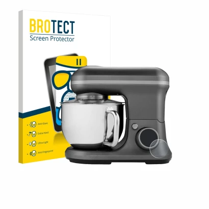 Vorderseite einer Produktverpackung mit dem Markenlogo BROTECT. Daneben ist das Gerät MEDION MD 18420 mit dem zugehörigen Disp