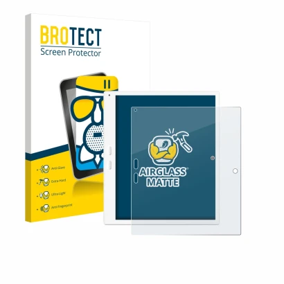 Vorderseite einer Produktverpackung mit dem Markenlogo BROTECT. Daneben ist das Gerät Bigme B10 10.3" mit dem zugehörigen Disp