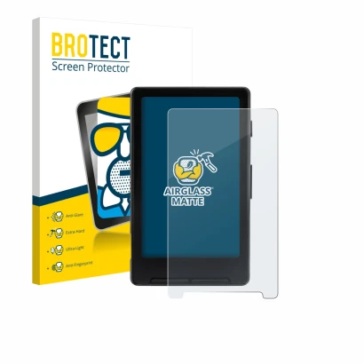 Vorderseite einer Produktverpackung mit dem Markenlogo BROTECT. Daneben ist das Gerät Xteink X4 mit dem zugehörigen Displaysch