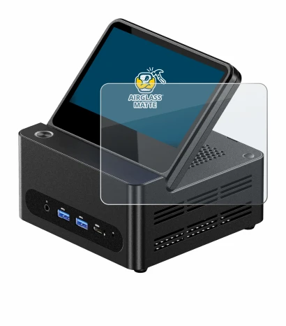 Abbildung des Geräts AOOSTAR G-FLIP H255 mit einer Vielzahl des Displayschutzes.