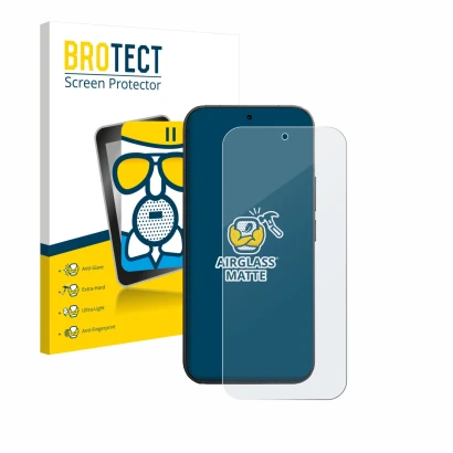 Vorderseite einer Produktverpackung mit dem Markenlogo BROTECT. Daneben ist das Gerät Vivo V70 mit dem zugehörigen Displayschu