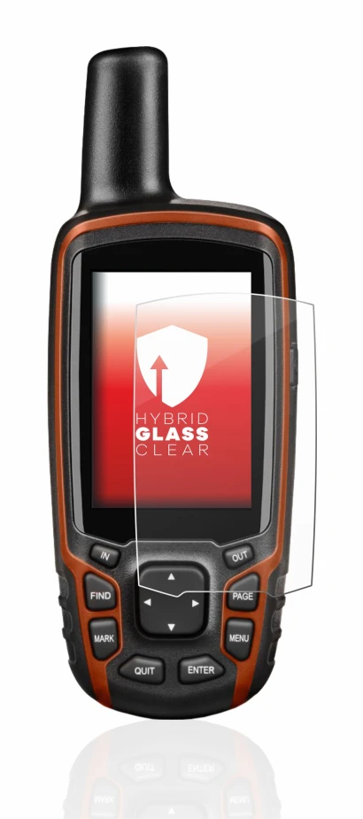 Abbildung des Geräts Garmin GPSMAP 64s mit einer Vielzahl des Displayschutzes.