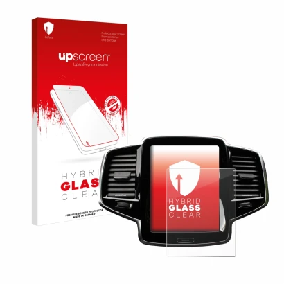 Vorderseite einer Produktverpackung mit dem Markenlogo upscreen. Daneben ist das Gerät Volvo XC90 Senus 2015-2017 mit dem zuge