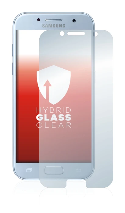 Abbildung des Geräts Samsung Galaxy A5 2017 mit einer Vielzahl des Displayschutzes.