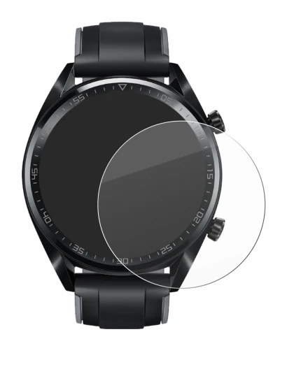 Abbildung des Geräts Huawei Watch GT (46 mm) 2018 mit einer Vielzahl des Displayschutzes.