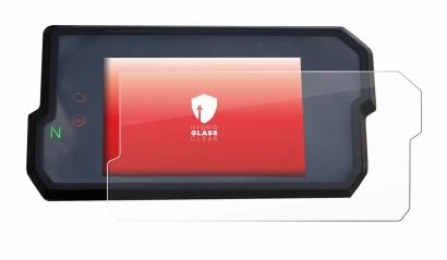 Abbildung des Geräts KTM 125 / 390 Duke 2017+ mit einer Vielzahl des Displayschutzes.