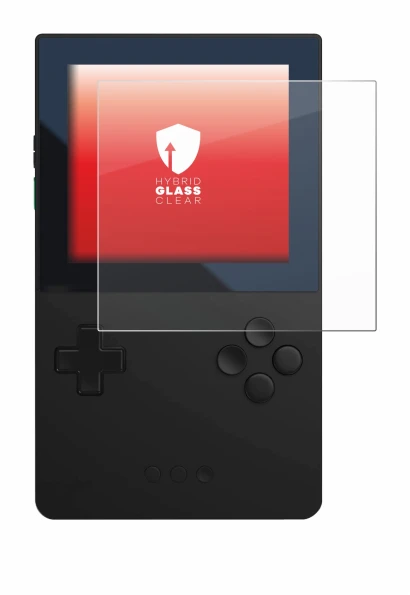 Abbildung des Geräts Analogue Pocket mit einer Vielzahl des Displayschutzes.