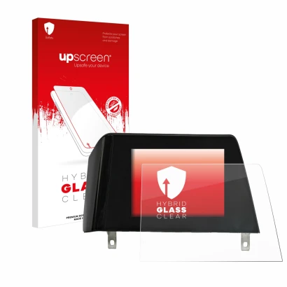 Vorderseite einer Produktverpackung mit dem Markenlogo upscreen. Daneben ist das Gerät BMW 3 G21 2020 Infotainment System (Tra