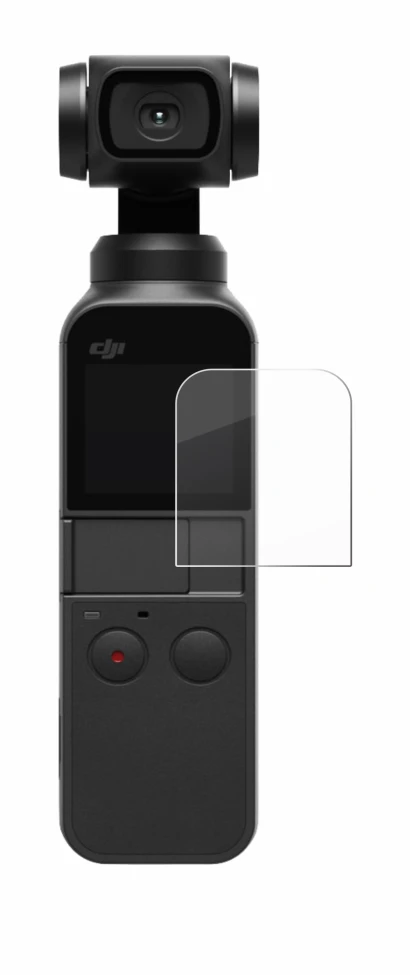 Abbildung des Geräts DJI Osmo Pocket 2 mit einer Vielzahl des Displayschutzes.