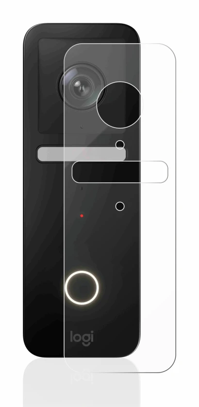 Abbildung des Geräts Logitech Circle View Doorbell mit einer Vielzahl des Displayschutzes.