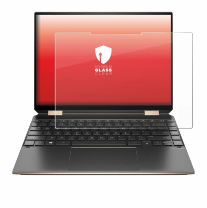 Abbildung des Geräts HP Spectre x360 (14-eX) 2021 mit einer Vielzahl des Displayschutzes.