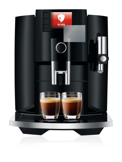 Abbildung des Geräts Jura E8 (EB) mit einer Vielzahl des Displayschutzes.