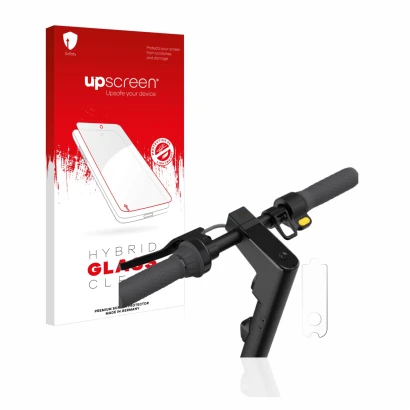 Vorderseite einer Produktverpackung mit dem Markenlogo upscreen. Daneben ist das Gerät Segway Ninebot KickScooter MAX G30D II 