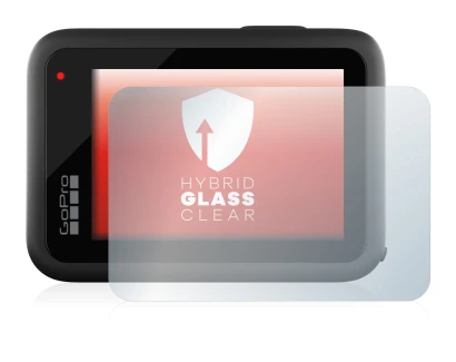 Abbildung des Geräts GoPro Hero 10 Black mit einer Vielzahl des Displayschutzes.