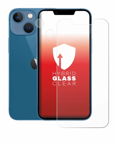 Abbildung des Geräts Apple iPhone 13 mini (Display+Kamera) mit einer Vielzahl des Displayschutzes.