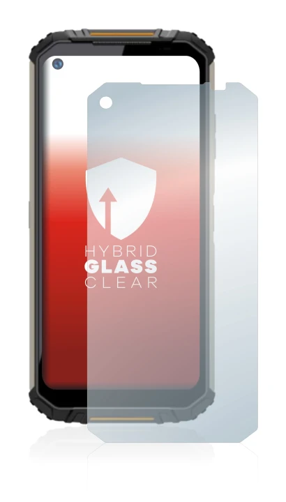 Abbildung des Geräts Oukitel WP16 mit einer Vielzahl des Displayschutzes.
