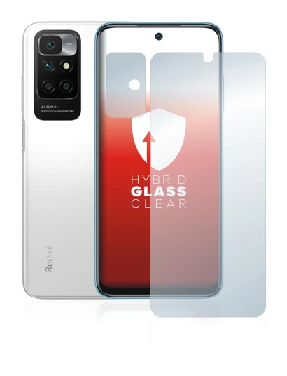 Abbildung des Geräts Xiaomi Redmi 10 (Display+Kamera) mit einer Vielzahl des Displayschutzes.