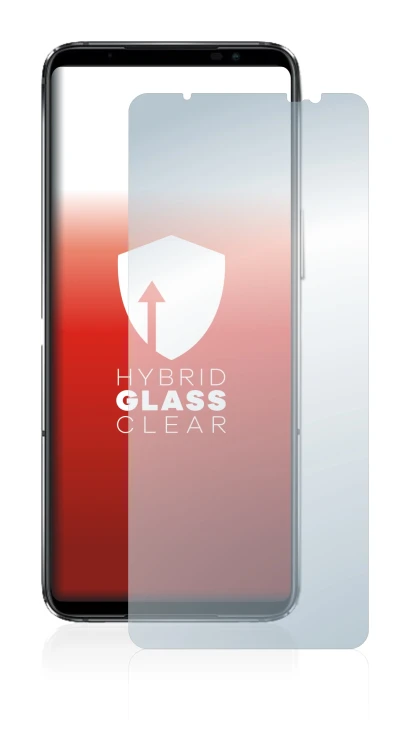 Abbildung des Geräts ASUS ROG Phone 6D Ultimate mit einer Vielzahl des Displayschutzes.