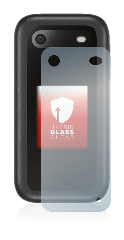 Abbildung des Geräts Nokia 2660 Flip (Rückseite) mit einer Vielzahl des Displayschutzes.