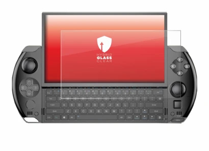 Abbildung des Geräts GPD Win 4 mit einer Vielzahl des Displayschutzes.
