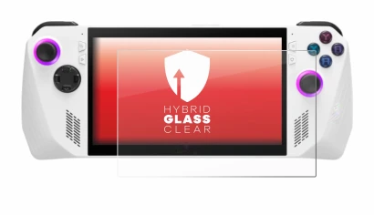 Abbildung des Geräts ASUS ROG Ally (2023) RC71L mit einer Vielzahl des Displayschutzes.