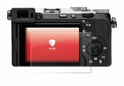 Abbildung des Geräts Sony Alpha 7C II (ILCE-7CM2) mit einer Vielzahl des Displayschutzes.