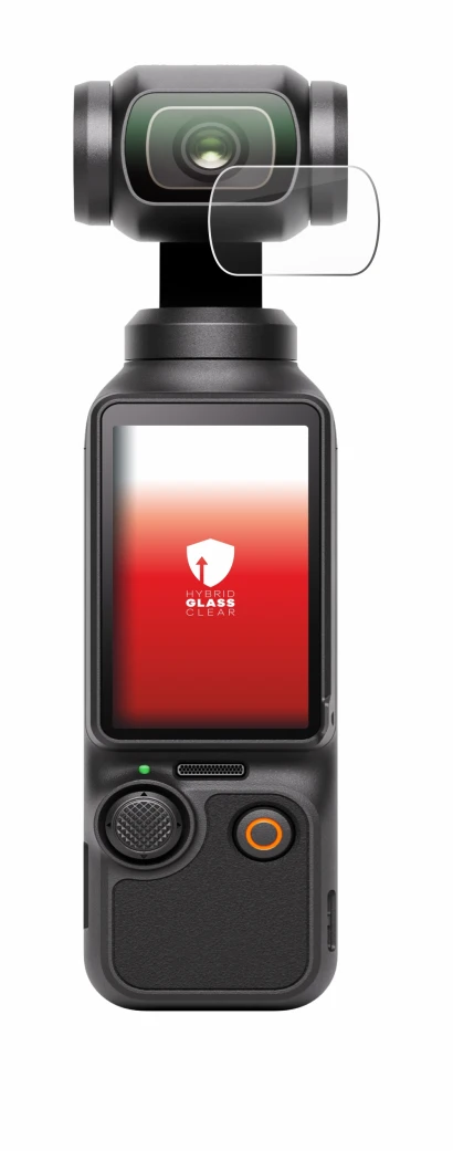 Abbildung des Geräts DJI Osmo Pocket 3 (Linse) mit einer Vielzahl des Displayschutzes.