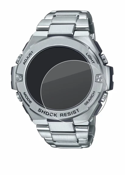Abbildung des Geräts Casio G-Shock GST-B500D-1A mit einer Vielzahl des Displayschutzes.