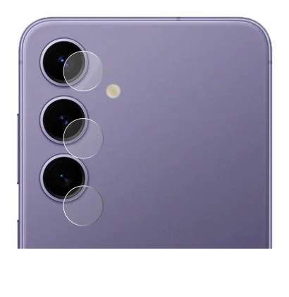 Abbildung des Geräts Samsung Galaxy S24 (NUR Kameraschutz) mit einer Vielzahl des Displayschutzes.