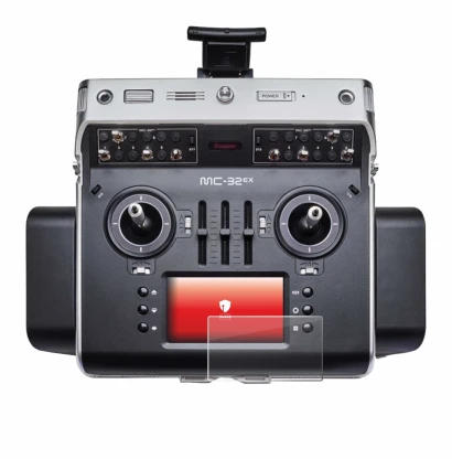 Abbildung des Geräts Graupner MC-32ex mit einer Vielzahl des Displayschutzes.