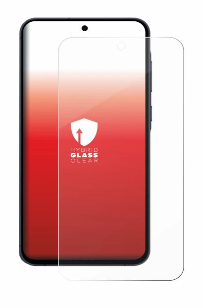 Abbildung des Geräts Samsung Galaxy A55 5G mit einer Vielzahl des Displayschutzes.