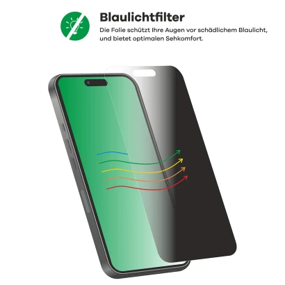 Symbolbild welches zeigt, dass blaues Licht durch die Folie gefiltert wird.