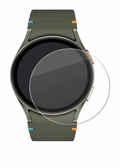 Abbildung des Geräts Samsung Galaxy Watch 7 (40 mm) mit einer Vielzahl des Displayschutzes.