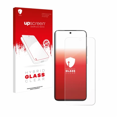 Vorderseite einer Produktverpackung mit dem Markenlogo upscreen. Daneben ist das Gerät Xiaomi 15 mit dem zugehörigen Displaysc