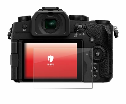 Abbildung des Geräts Panasonic Lumix DC-G97 mit einer Vielzahl des Displayschutzes.