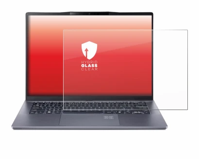 Abbildung des Geräts Acer Swift Go 14 AI mit einer Vielzahl des Displayschutzes.