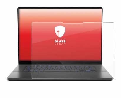 Abbildung des Geräts ASUS ROG Zephyrus G16 2025 mit einer Vielzahl des Displayschutzes.