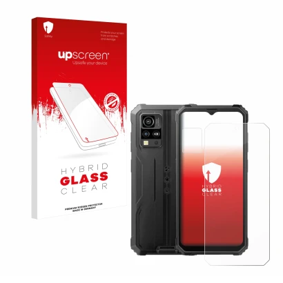 Vorderseite einer Produktverpackung mit dem Markenlogo upscreen. Daneben ist das Gerät Blackview BV4800 SE (Display+Kamera) mi